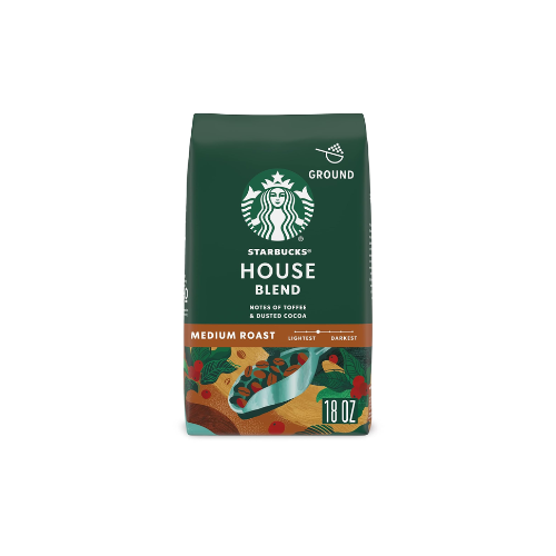 Starbucks House Blend Ground Coffee, Medium Roast, 18oz - 100% Arabica