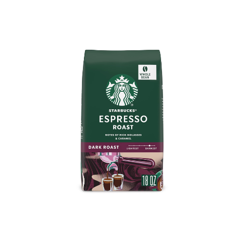 Starbucks Espresso Roast Whole Bean Coffee, Dark Roast, 18oz - 100% Arabica