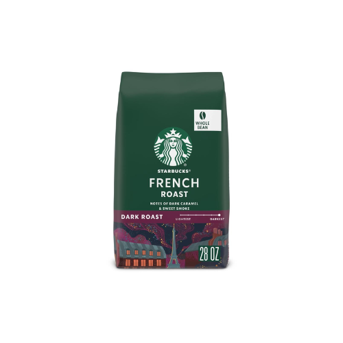 Starbucks French Roast Whole Bean Coffee, Dark Roast, 28oz - 100% Arabica