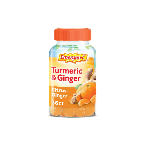 Emergen-C Citrus-Ginger Gummies with Vitamin C, Turmeric, Ginger, 36 Count