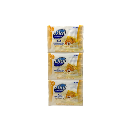 Dial Complete Beauty Bar Soap - 2 in 1 Moisturizing & Antibacterial, 6-bar pack