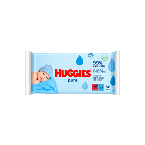 Huggies Pure Baby Wipes 56ct Pack 10