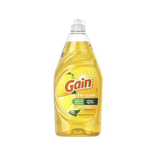 Gain Dish Soap Lemon Zest 21.6oz Case 10