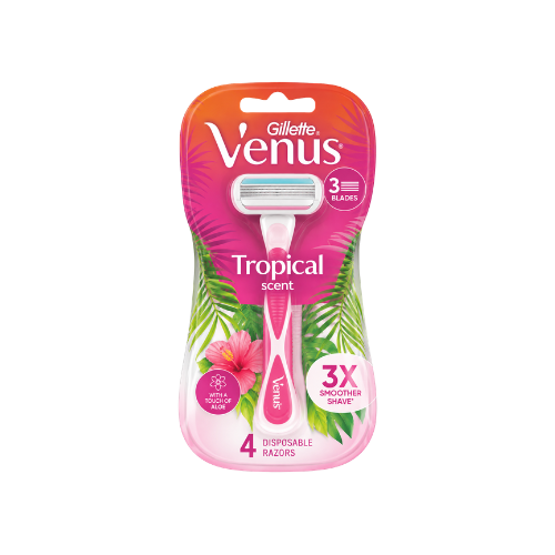 Gillette Venus Disposable Women's Razor Tropical 3ct Case 4