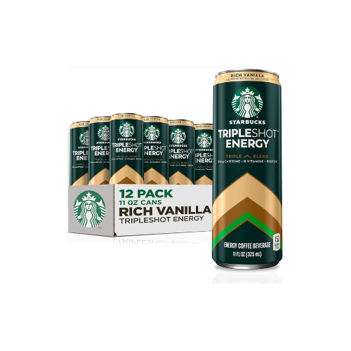 Starbucks Tripleshot Rich Vanilla Energy Drink, 11 fl oz, 12-Pack