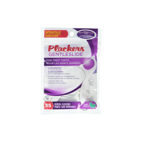 Plackers Gentleslide Dental Flossers, Cool Mint, 35 Count