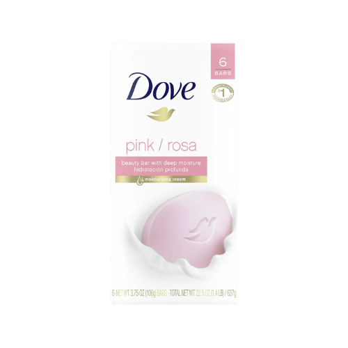 Dove Pink Rosa Beauty Bar 3.75oz 6 Count – Case Pack 12