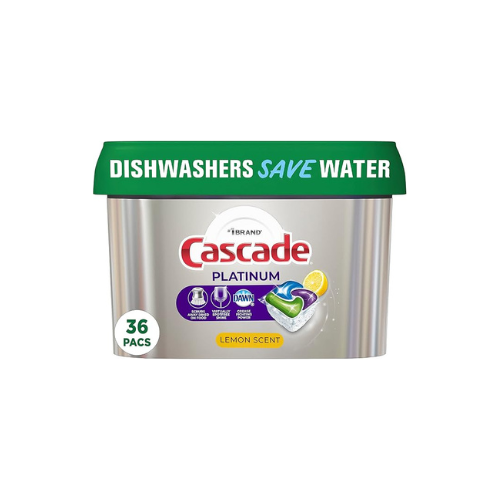 CASCADE DISHWASHER FREE & CLEAR LEMON 36CT CASE PK 3