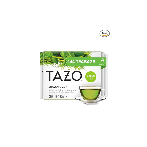 TAZO Organic Zen Green Tea (4 Pack, 144 Bags)