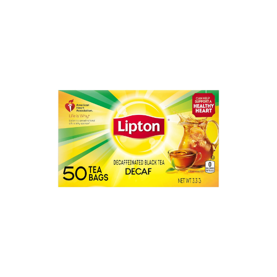 Lipton Decaf Black Tea Cups – 50 Ct, 12 Packs