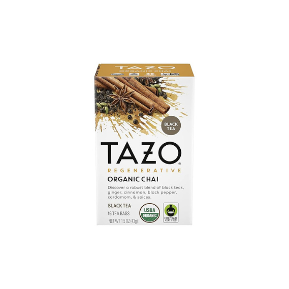 Tazo Organic Chai Black Tea – 6 Packs of 16ct