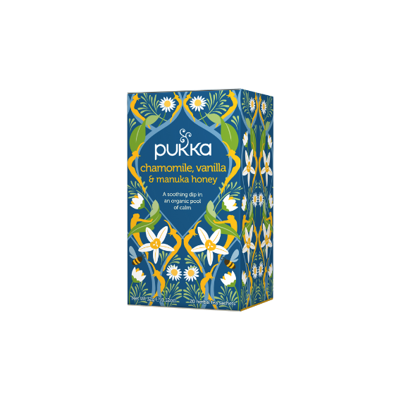 Pukka Chamomile Vanilla and Manuka Honey Tea (4 Pack, 20ct)