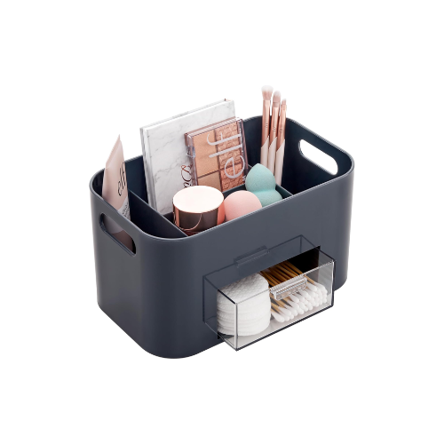 STORi Bliss Grey Makeup Organizer for Countertop