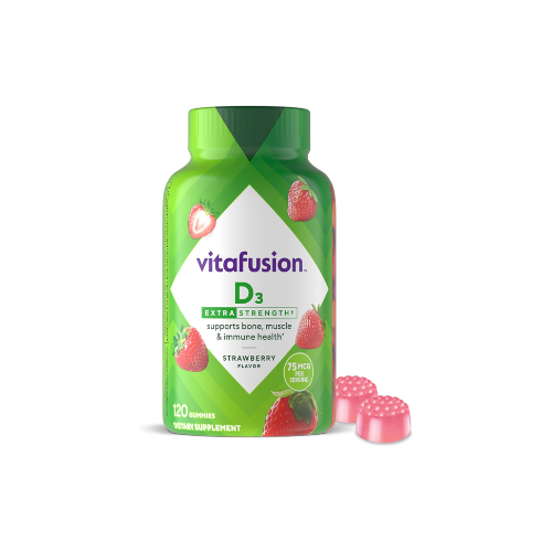 Vitafusion  Extra Strength Vitamin D3 Gummy, Strawberry - 120 ct