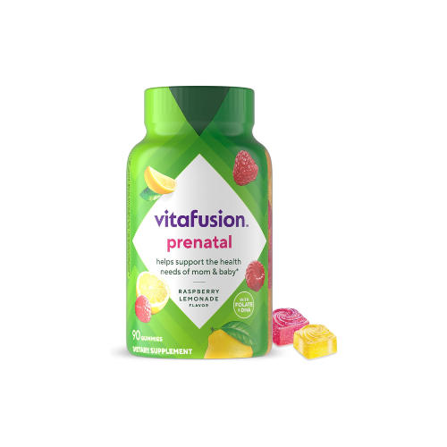 Vitafusion PreNatal Gummy Vitamins, Raspberry Lemonade - 90 ct, 45-Day Supply