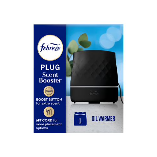 Febreze PLUG Scent Booster Continuous Scent Device Oil Diffuser, Black, CASE PK 2