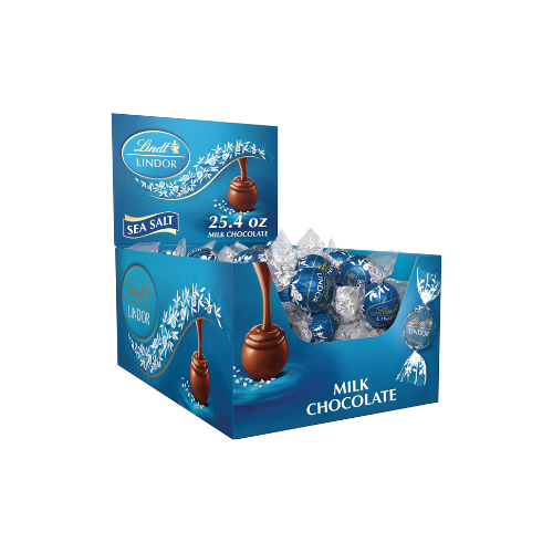 Lindt LINDOR Sea Salt Milk Chocolate Truffles, 25.4 oz, 60 Count