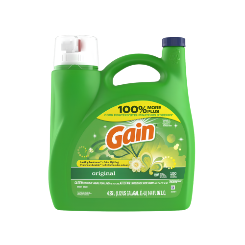 GAIN LQ LAUNDRY DETERGENT HE ORIGINAL 4.25L/144OZ CASE PK 4