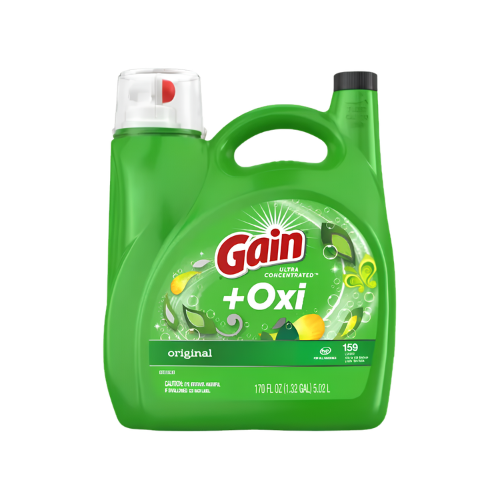 GAIN LAUNDRY DETERGENT ORIGINAL 163 OZCASE PK 4