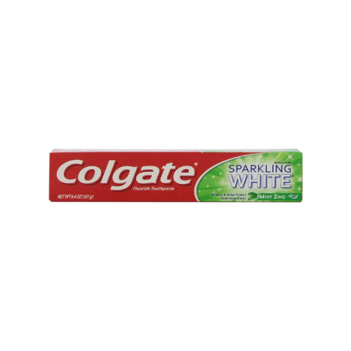 COLGATE TOOTHPASTE SPARKLING WHITE MINT ZINC 8 OZ CASE PK 24