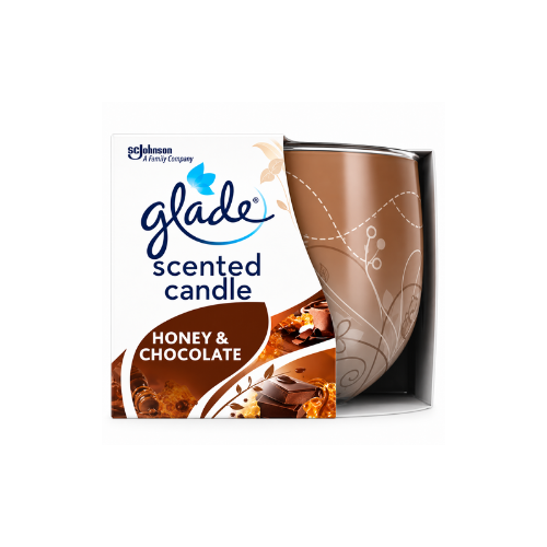 Glade Candle Honey & Chocolate 4.2oz Case 6