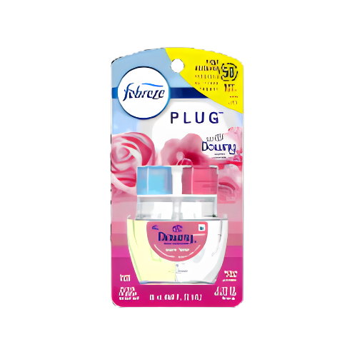 Febreze Odor-Fighting Fade Defy PLUG Air Freshener Refill, Downy April Fresh, .87 fl. oz. Oil CASE PK 8