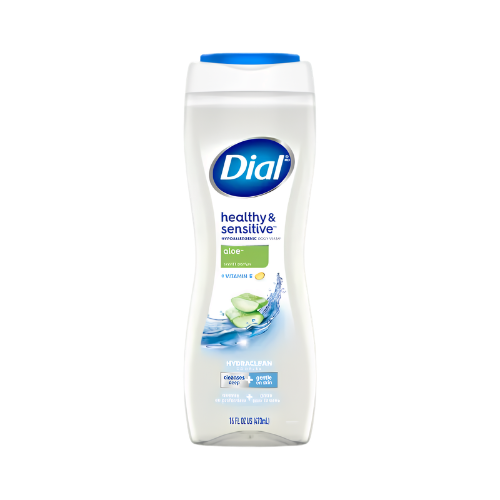 DIAL BODY WASH HEALTHY & SENSITIVE ALOE 16 OZ CASE PK 6