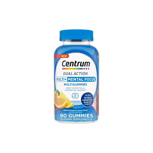 Centrum MultiGummies Dual Action, 90 Count – Focus+Energy