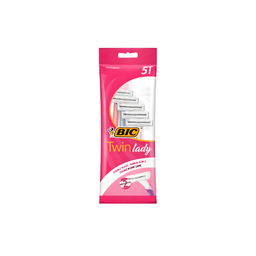 BIC Twin Lady Disposable Razors Sensitive 5 Count – Case Pack 20