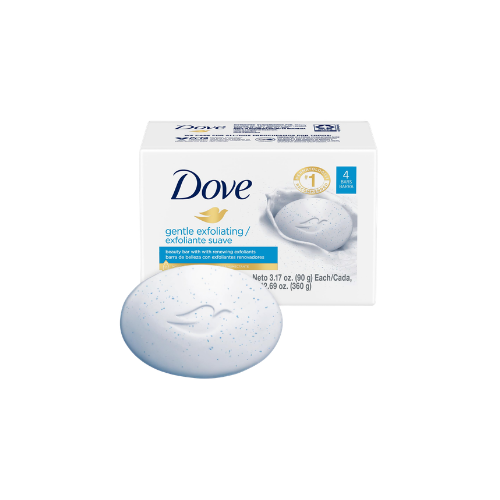Dove Bar Soap Exfoliating 90g 4 Pack Case of 12