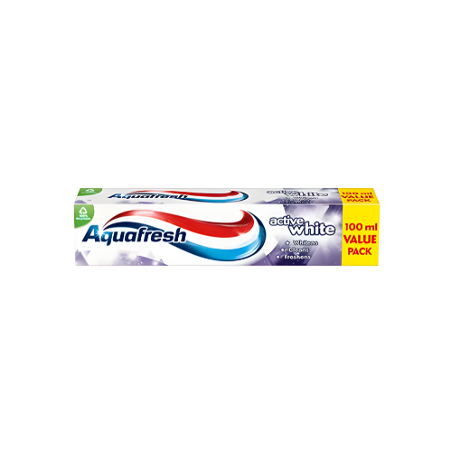 Aquafresh Toothpaste Active White 100ml Triple Action Formula Case Pack 12