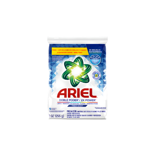 Ariel Powder Laundry Detergent Original Scent .25kg 5 Loads Travel Size Case Pack 48