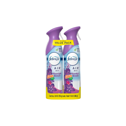 Febreze Odor-Fighting Air Freshener Gain Moonlight Breeze 8.8oz 2ct Case 3