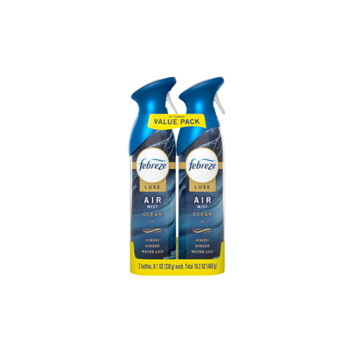 Febreze Air Mist, Air Freshener Luxe Ocean 8.1oz 2ct Case 3