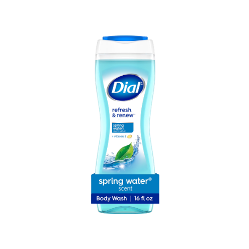 DIAL BODY WASH SPRING WATER & VITAMIN E 16 OZ CASE PK 6