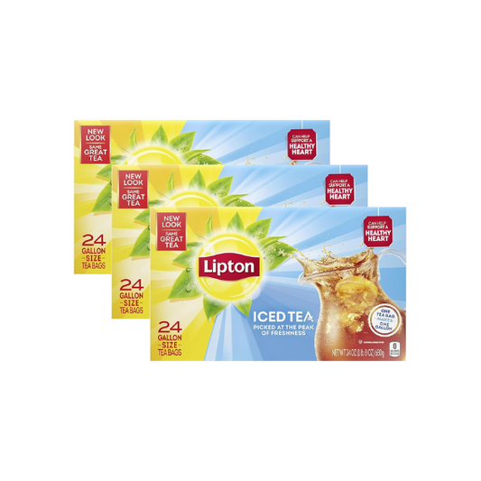 Lipton Gallon-Sized Iced Tea Bags 24 Count Box (Pack of 4)