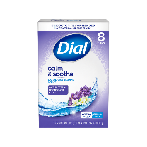 DIAL BAR SOAP 4oz. 8pack LAVENDER & TWILIGHT JASMINE  CASE PK 4