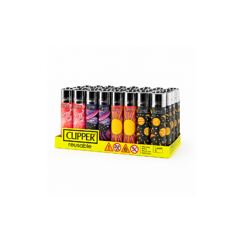 Clipper Printed Hippie Party Lighters, Pack of 48