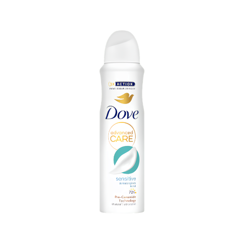 DOVE SPRAY 150ML SENSITIVE CASE PK 6
